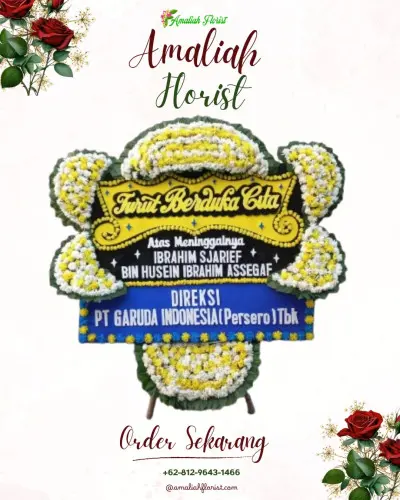 Papan Bunga Duka di Margo Mulyo
