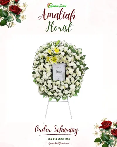Krans Bunga Duka Cita di Margo Mulyo